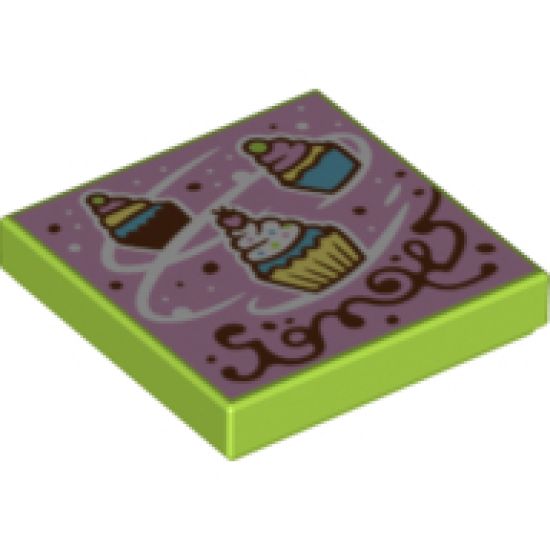 Tile 2 x 2 with BeatBit Album Cover - Cupcakes Pattern
