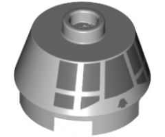 Cone 2 x 2 Truncated with Dark Bluish Gray Millennium Falcon Cockpit on Side Pattern
