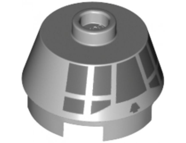 Cone 2 x 2 Truncated with Dark Bluish Gray Millennium Falcon Cockpit on Side Pattern