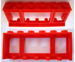 Window 1 x 6 x 2 with Extended Lip and Solid Studs, no Glass