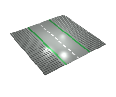 Baseplate, Road 32 x 32 9-Stud Straight with Road Pattern