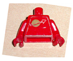 Torso Space Classic Moon Pattern (Sticker) / Red Arms / Red Hands