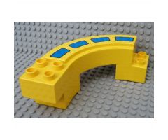 Duplo Road Section, Curve with Stripes Pattern