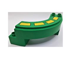 Duplo Road Section, Curve with Stripes Pattern
