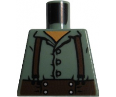 Torso LotR Button Shirt with Brown Suspenders Pattern (Frodo)