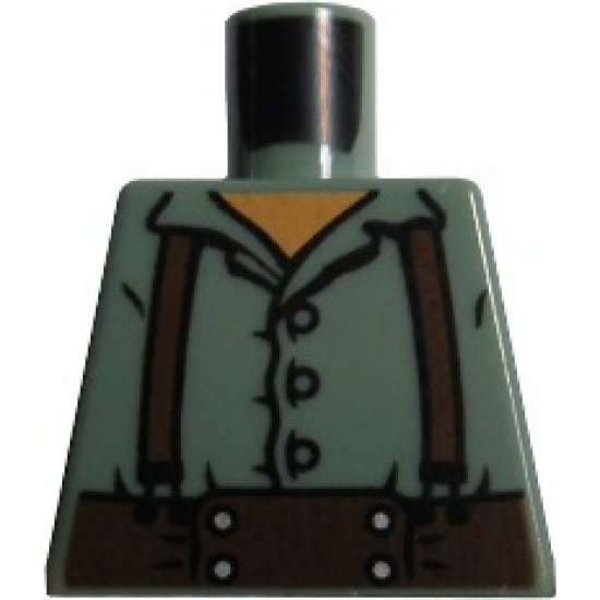 Torso LotR Button Shirt with Brown Suspenders Pattern (Frodo)