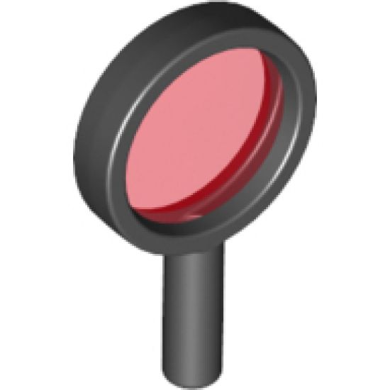 Minifigure, Utensil Magnifying Glass with Trans-Red Lens (Alpha Team)