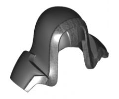 Minifigure, Headgear Hood with Shoulder Pads with Pearl Dark Gray Trim Pattern