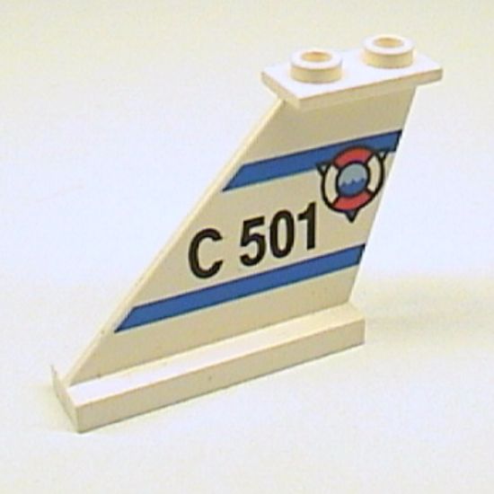 Tail 4 x 1 x 3 with 'C 501' and Coast Guard Logo over Triangle Pattern on Left Side