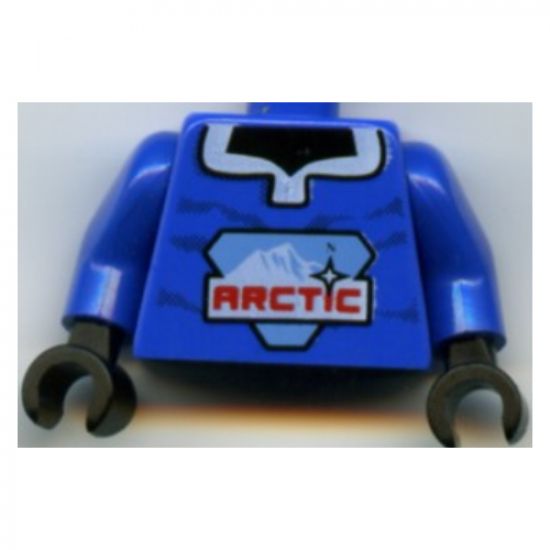 Torso Arctic Logo Large on Open Collar Pullover Pattern / Blue Arms / Black Hands