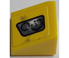 Slope 30 1 x 1 x 2/3 with Damaged Headlight Pattern (Sticker) - Set 8182