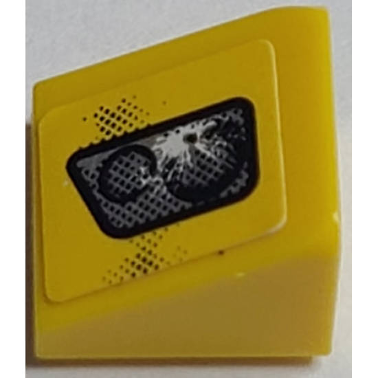 Slope 30 1 x 1 x 2/3 with Damaged Headlight Pattern (Sticker) - Set 8182