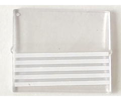 Glass for Window 1 x 4 x 3 with 5 White Stripes Pattern (Sticker) - Sets 1966 / 6373 / 6377 / 6385 / 6391