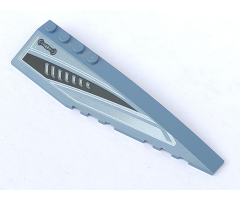Wedge 12 x 3 Right with Alpha Team Arctic Side-Only Long Grille Pattern (Sticker) - Set 4770