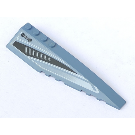 Wedge 12 x 3 Right with Alpha Team Arctic Side-Only Long Grille Pattern (Sticker) - Set 4770