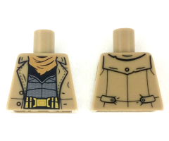 Torso Trenchcoat, Dark Gray Shirt, Gold Belt Pattern