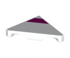 Tile, Modified 2 x 2 Triangular with Magenta Diagonal Stripe Pattern