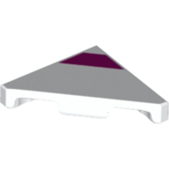 Tile, Modified 2 x 2 Triangular with Magenta Diagonal Stripe Pattern