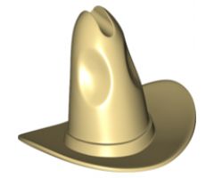 Minifigure, Headgear Hat Trolls, Tall Cowboy