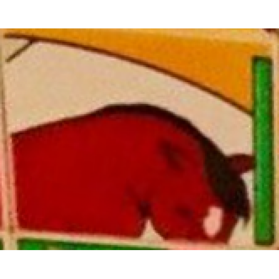 Duplo, Tile 2 x 2 x 1 with Stable Mosaic Picture 08 Pattern (Set 9220)