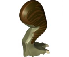 Animal, Body Part Dinosaur Leg Large (Rear) Tyrannosaurus rex with Pin, Tan Claws and Dark Brown Stripes on Reddish Brown Pattern - Right