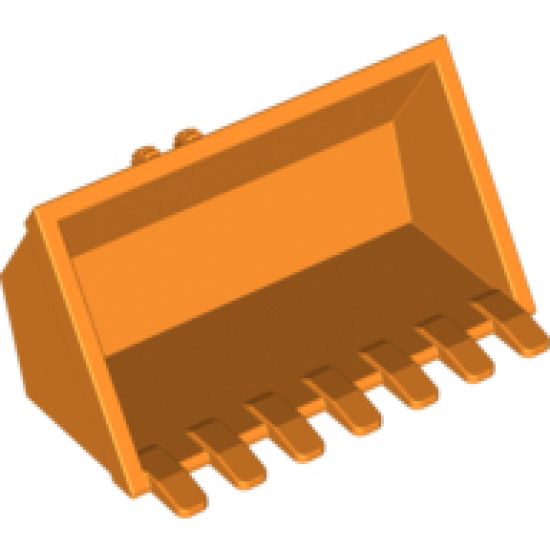 Vehicle Digger Bucket 7 Teeth 3 x 6 with Locking 2 Finger Hinge