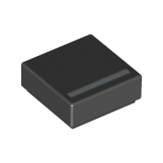 Tile 1 x 1 with Silver Underscore (_) Pattern