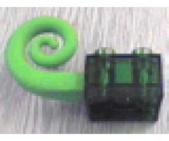 Duplo, Brick 2 x 2 with Rubber Tail Curled