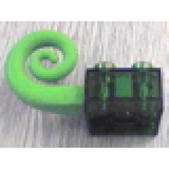 Duplo, Brick 2 x 2 with Rubber Tail Curled