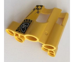Technic, Panel Fairing # 2 Large Short, Large Holes, Side B with 'F1' and Checkered Pattern (Sticker) - Set 8445