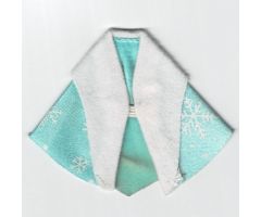 Belville, Figure Accessory Clothes Shawl Fur Trimmed with Snowflake Pattern