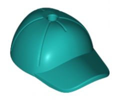 Minifigure, Headgear Cap - Short Curved Bill with Seams and Hole on Top