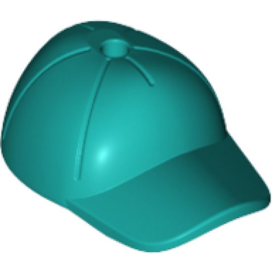 Minifigure, Headgear Cap - Short Curved Bill with Seams and Hole on Top