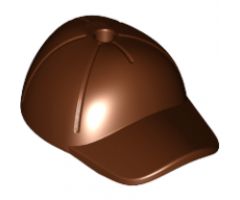 Minifigure, Headgear Cap - Short Curved Bill with Seams and Hole on Top
