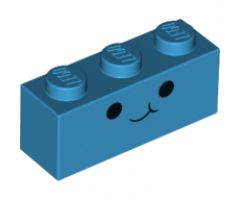 Brick 1 x 3 with Black Eyes and Half Smile Pattern