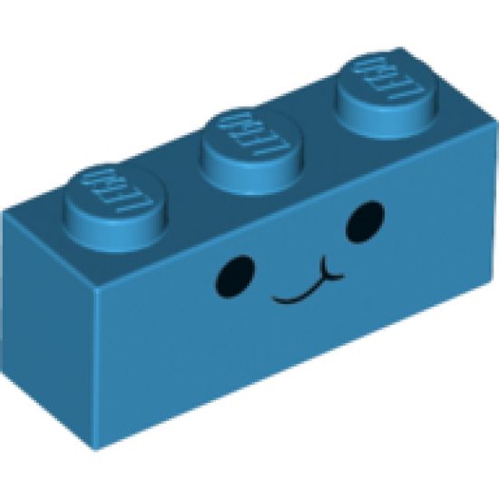 Brick 1 x 3 with Black Eyes and Half Smile Pattern