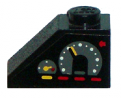 Slope 45 2 x 1 with Gauges Pattern Left (Sticker) - Set 8286