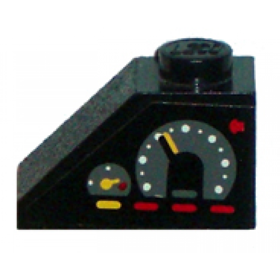 Slope 45 2 x 1 with Gauges Pattern Left (Sticker) - Set 8286