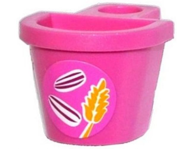Minifigure, Body Wear Container D-Basket with Seeds and Wheat Spike Pattern (Sticker) - Set 41059