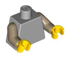 Torso Plain / Dark Tan Arms / Yellow Hands