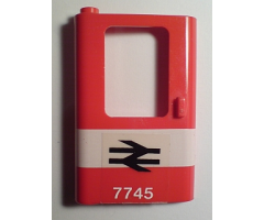 Door 1 x 4 x 5 Train Left with White Stripe and British Railways '7745' Pattern (Sticker) - Set 7745
