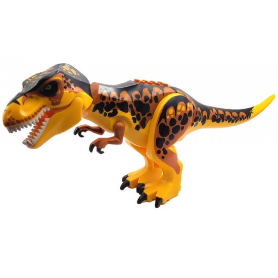 Animal, Dinosaur Tyrannosaurus rex with Dark Orange Back and Black Markings
