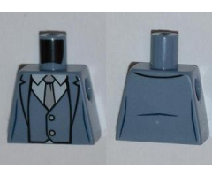 Torso Batman Suit with Vest, Gray Tie Pattern