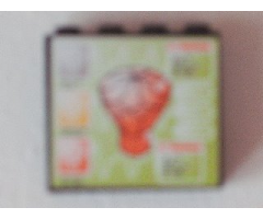 Panel 1 x 4 x 3 - Hollow Studs with Jewels Pattern (Sticker) - Set 8637