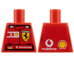 Torso Racers Ferrari front, Vodafone back (Stickers) with M. Schumacher Name Pattern