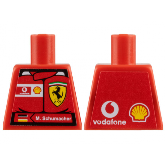 Torso Racers Ferrari front, Vodafone back (Stickers) with M. Schumacher Name Pattern
