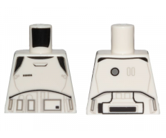 Torso SW Armor Stormtrooper Ep. 8 with Black, Gray and Dark Gray Lines Pattern (Executioner)