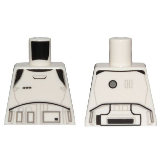 Torso SW Armor Stormtrooper Ep. 8 with Black, Gray and Dark Gray Lines Pattern (Executioner)
