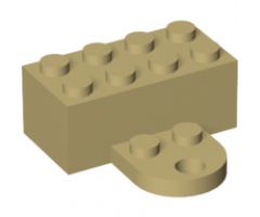 Magnet Brick, Modified 2 x 4 Sealed Base with Extension Plate with 2 Studs and Hole