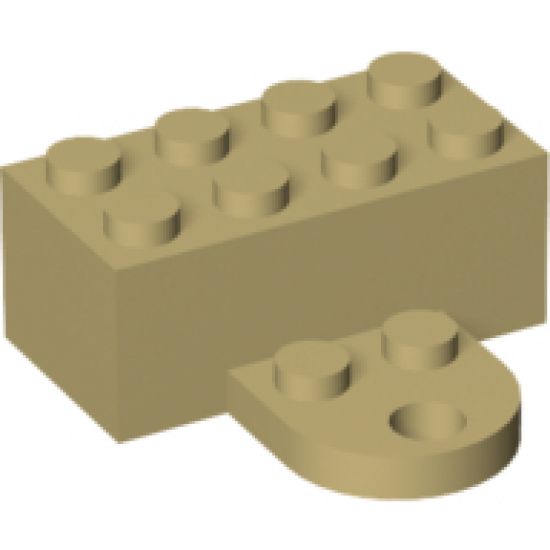 Magnet Brick, Modified 2 x 4 Sealed Base with Extension Plate with 2 Studs and Hole